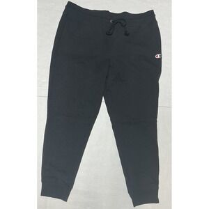 Champion Men's Reverse Weave Sweatpants 2XL Black Joggers Thick Heavyweight Fit